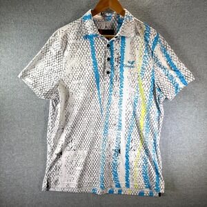 J By Jamie Sadock Polo Shirt Men's Large Hawaii Multicolor Collared Short Sleeve